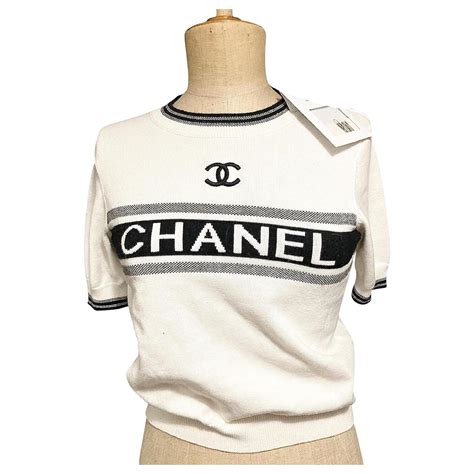 chanel wool hoodie knitwear|authentic Chanel logo sweater.